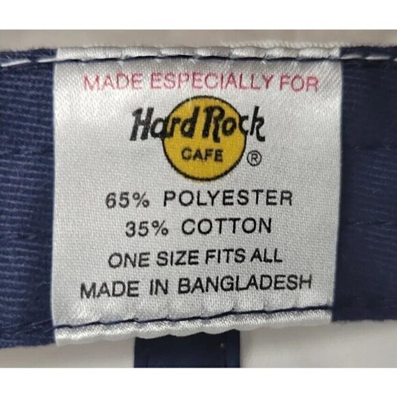 Vintage 90s Hard Rock Cafe Newport Beach Love all serve all Hat strap back white - Picture 10 of 12